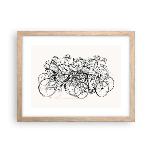 Poster în ramă de stejar deschis - Mână în mână - 40x30 cm