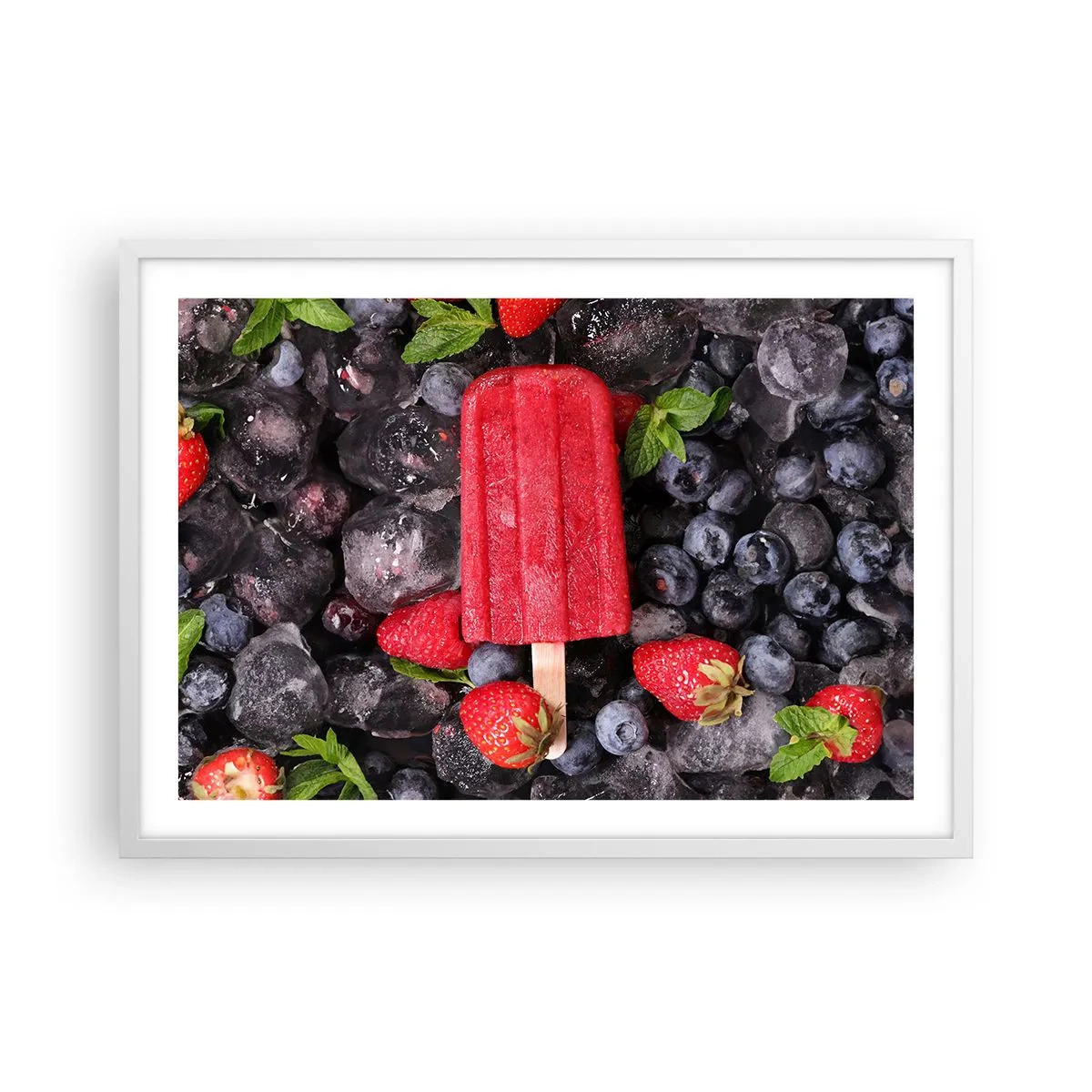 Poster în ramă albă - Umbra unei veri fierbinți - 70x50 cm