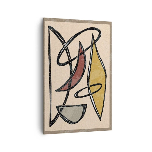 Tablou pe pânză - Compoziție - arcuri și ovale - 80x120 cm