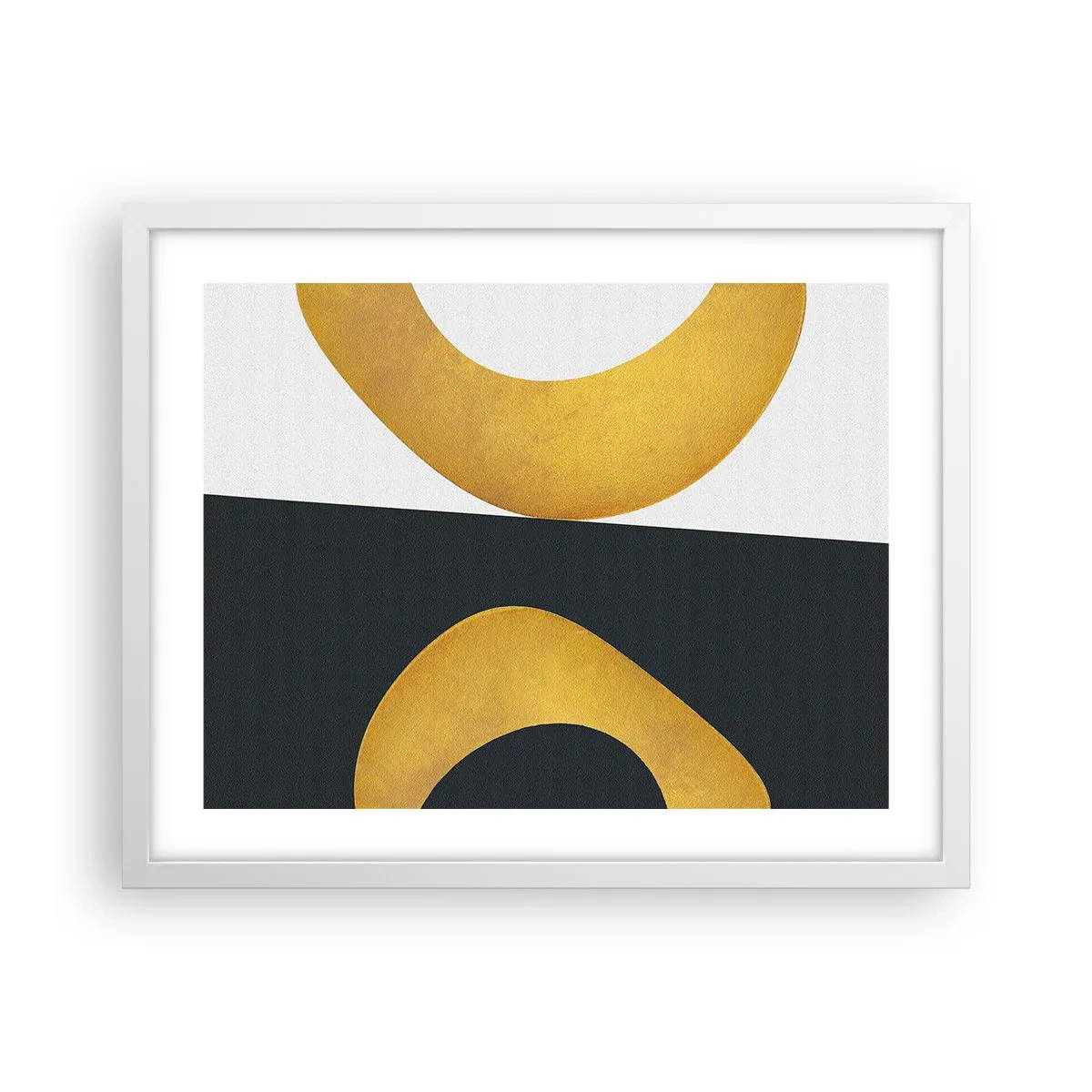 Poster în ramă albă - În primul rând: aurul - 50x40 cm