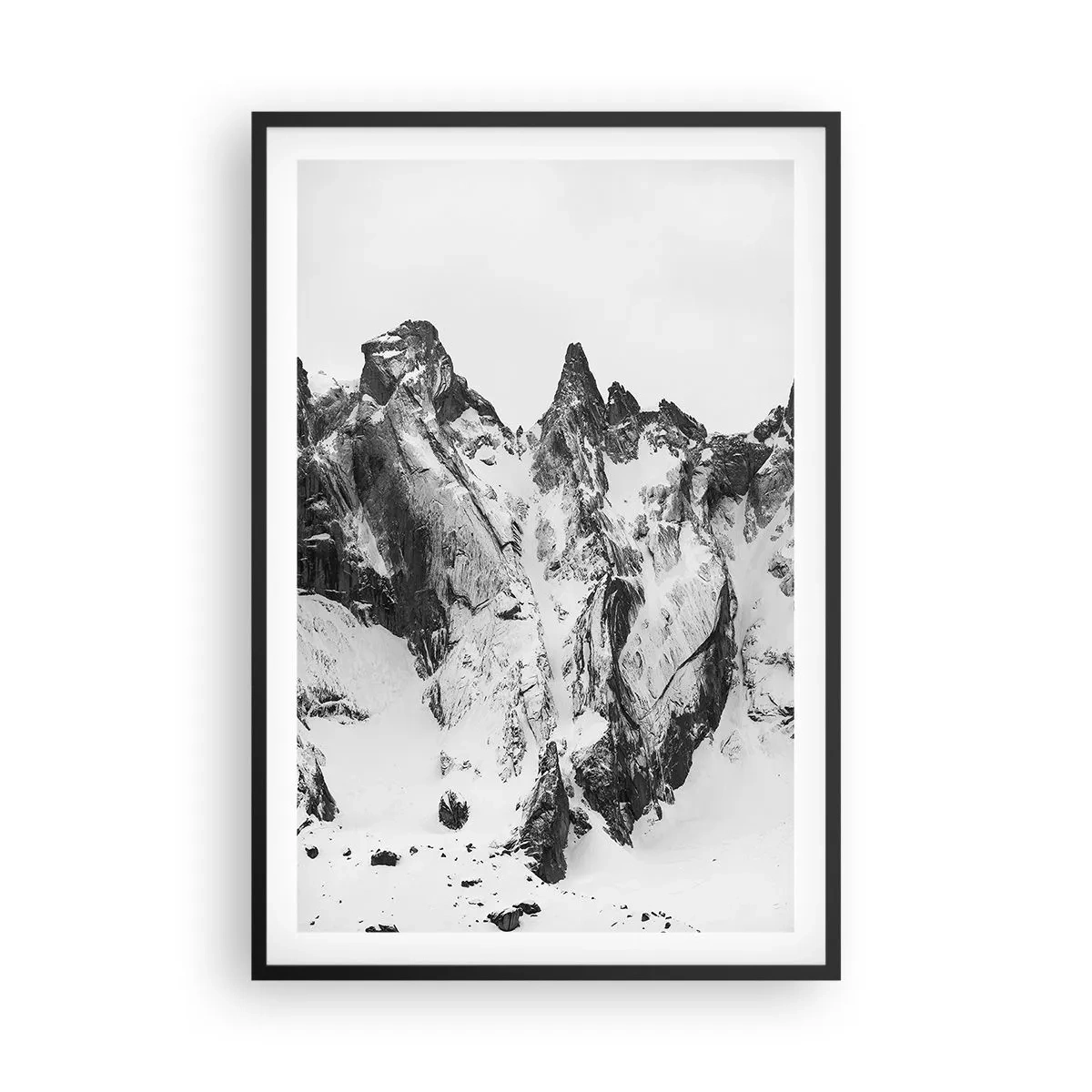 Poster în ramă neagră - Amenințarea crestei de granit - 61x91 cm