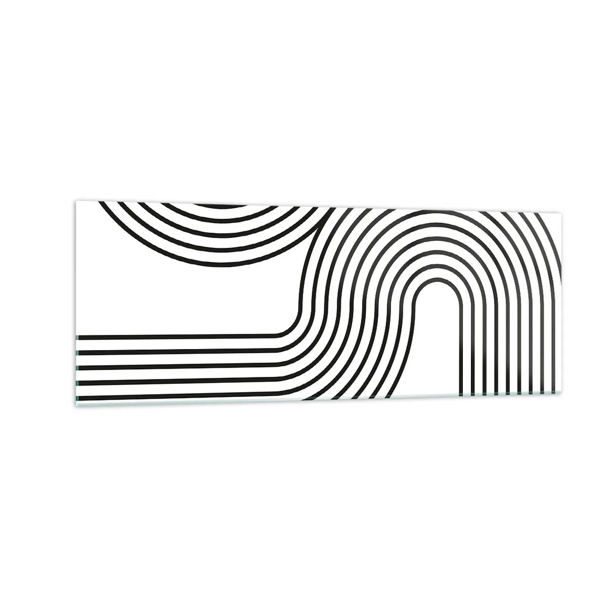 Tablou pe sticlă - Pe o curbă - 140x50 cm