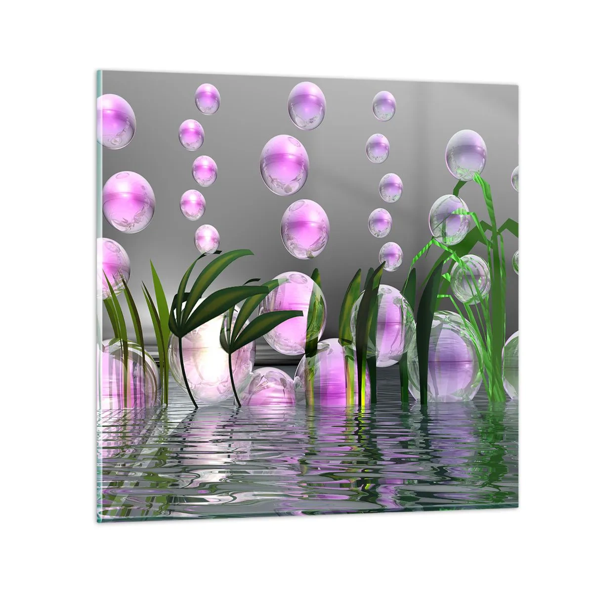 Tablou pe sticlă - O compoziție reflexivă de luminozitate și viață - 60x60 cm