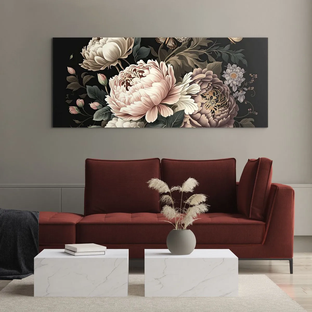 Tablou pe sticlă - În stil baroc - 100x40 cm
