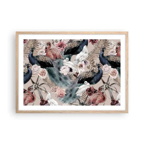 Poster în ramă de stejar deschis - În grădina palatului - 70x50 cm