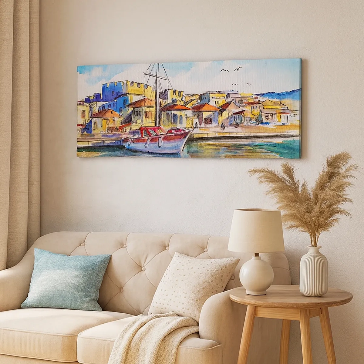 Tablou pe pânză - Curcubeu după-amiază - 30x30 cm