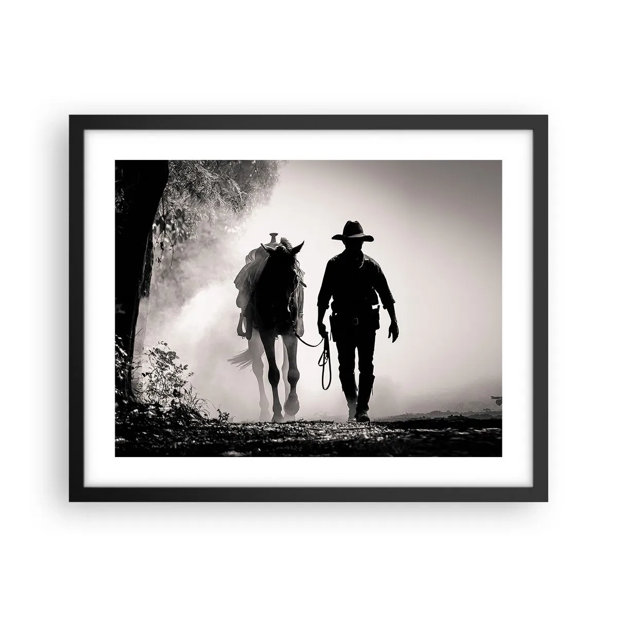 Poster în ramă neagră - Texas de dimineața - 50x40 cm