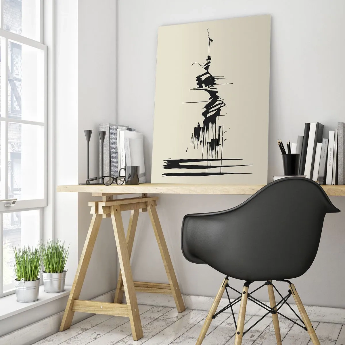 Tablou pe sticlă - Abstracție pripită - 50x70 cm