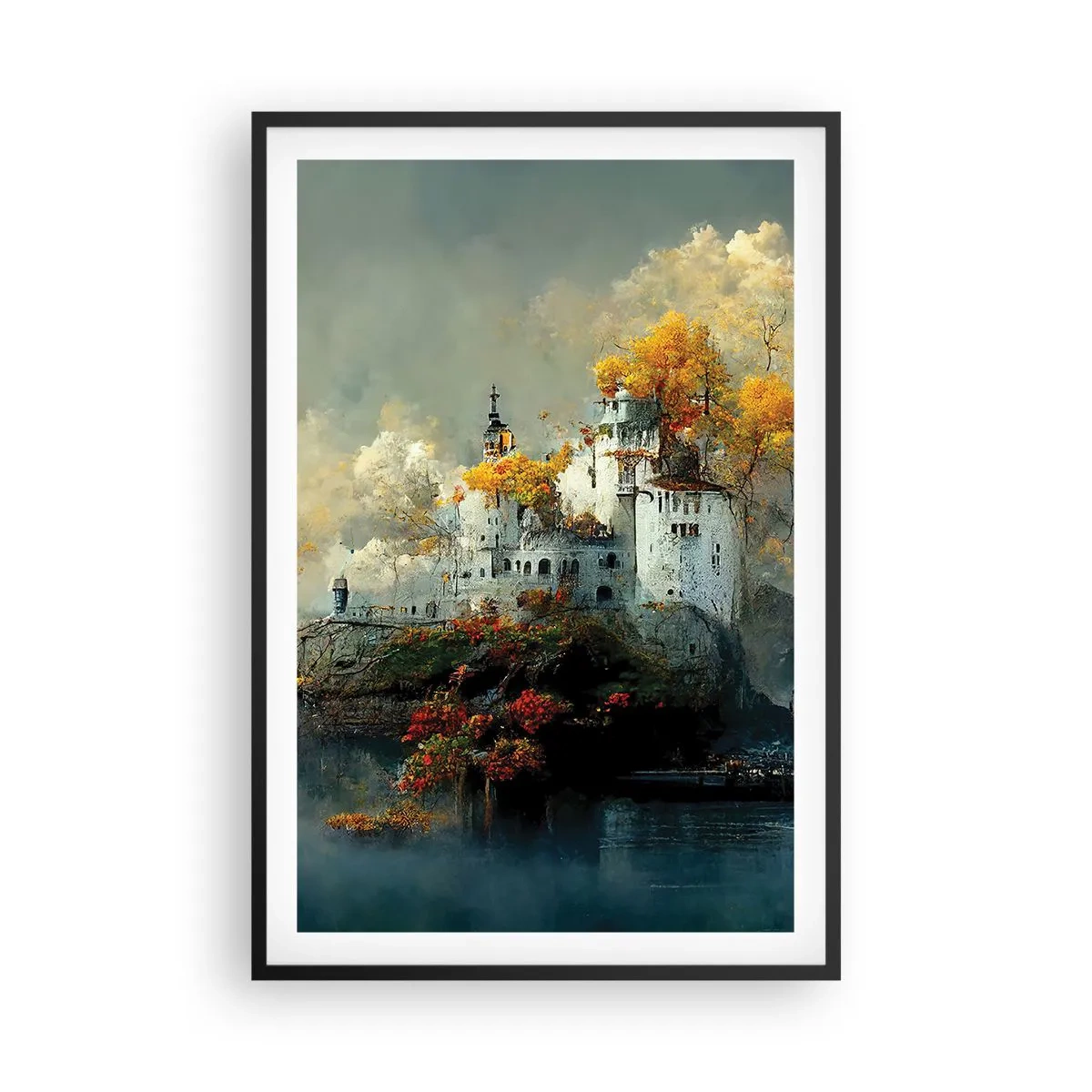 Poster în ramă neagră - Începutul unei povești romantice - 61x91 cm