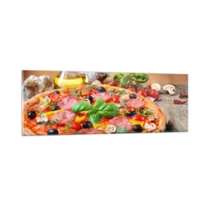 Tablou pe sticlă - Cu o adevărată aromă italiană - 90x30 cm