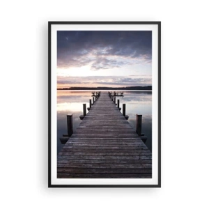 Poster în ramă neagră - Granița tăcută dintre zi și noapte - 61x91 cm