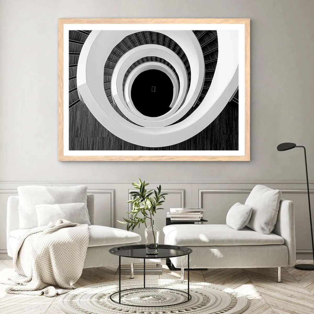 Poster în ramă de stejar deschis - Până la miez - 100x70 cm