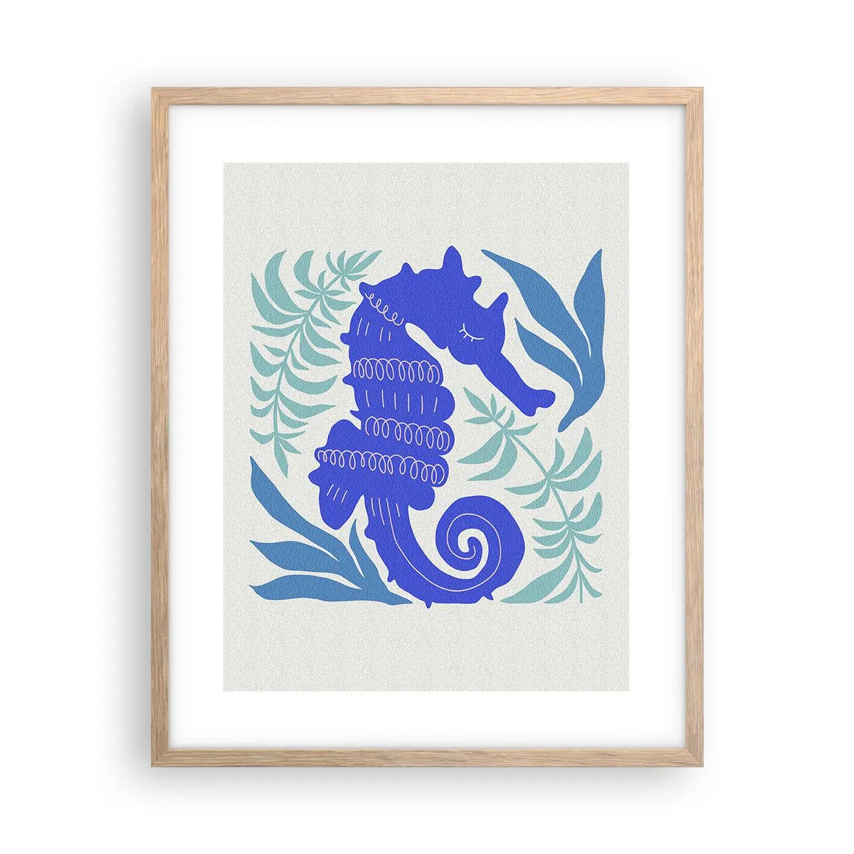 Poster în ramă de stejar deschis - Pe o pajiște subacvatică - 40x50 cm