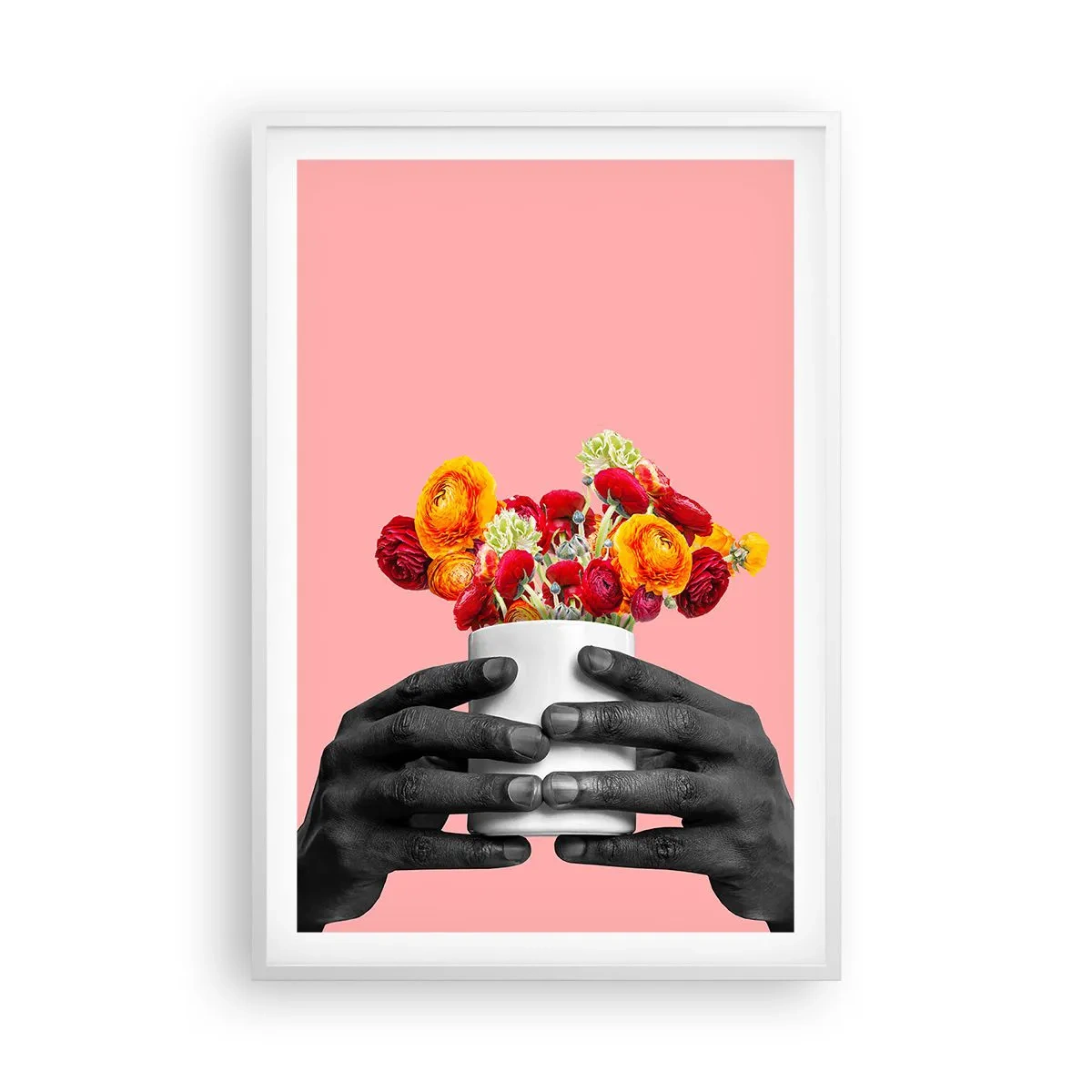 Poster în ramă albă - Apoteoza vieții - 61x91 cm