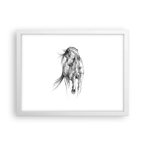 Poster în ramă albă - Într-un trap grațios - 40x30 cm