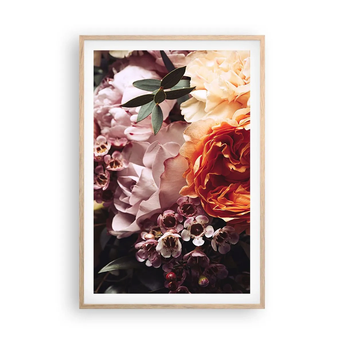 Poster în ramă de stejar deschis - Înghesuite în frumusețe - 61x91 cm