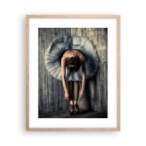 Poster în ramă de stejar deschis - Când muzica se oprește - 40x50 cm