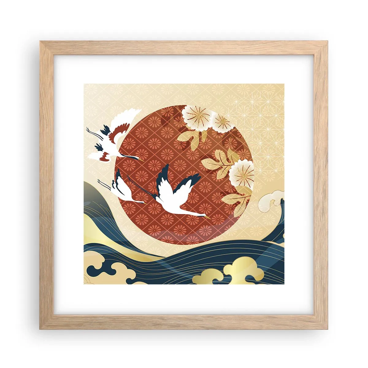 Poster în ramă de stejar deschis - O fabulă japoneză - 30x30 cm