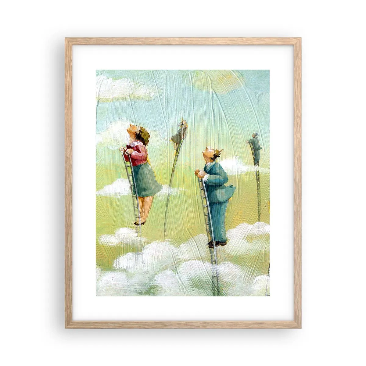 Poster în ramă de stejar deschis - Urmează-ți visul - 40x50 cm