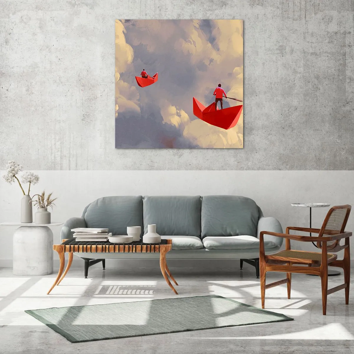 Tablou pe sticlă - Expediția visătorilor - 60x60 cm