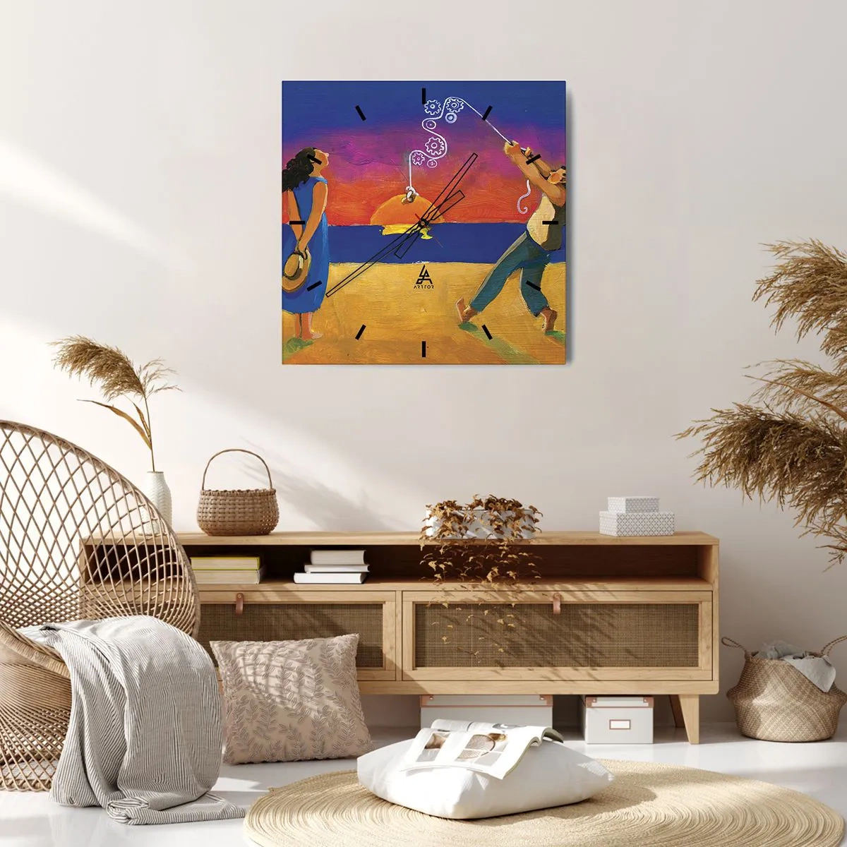 Ceas de perete - Ceas pe sticlă - Mai mult decât o stea din cer - 30x30 cm