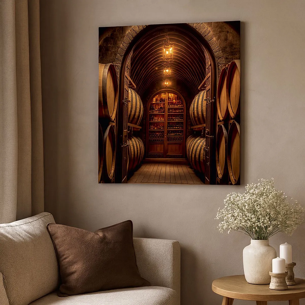 Tablou pe pânză - Beciul cu atmosferă - 30x30 cm