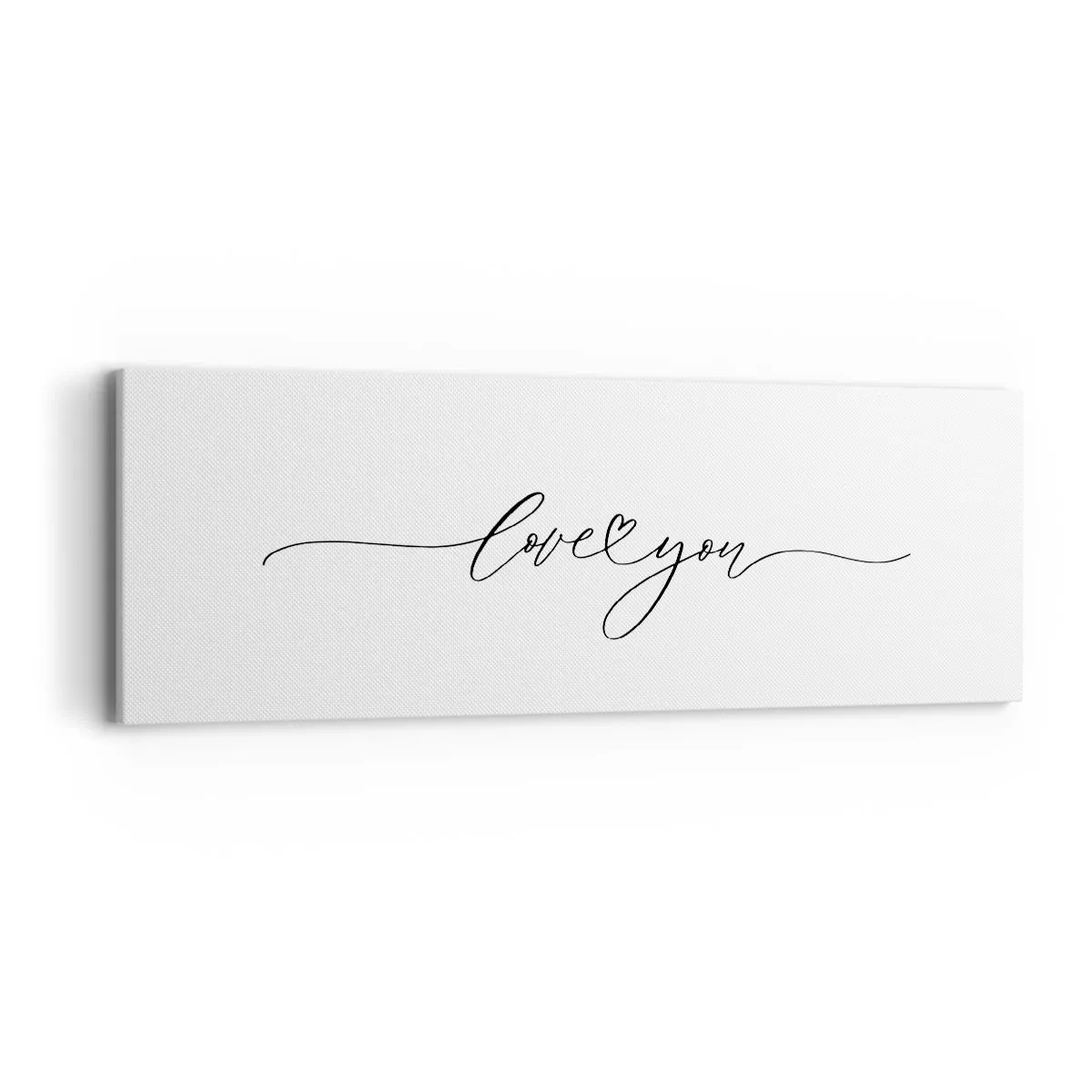 Tablou pe pânză - Negru pe alb - 90x30 cm