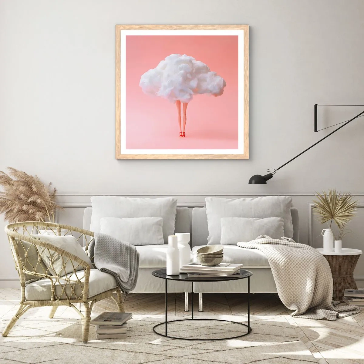 Poster în ramă de stejar deschis - Dulce promisiune - 40x40 cm