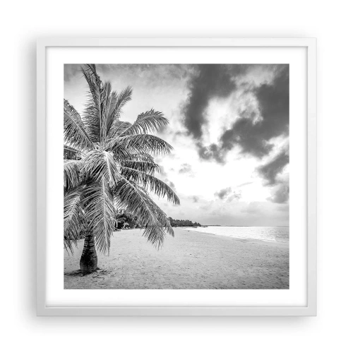 Poster în ramă albă - Când tânjești după singurătate... - 50x50 cm