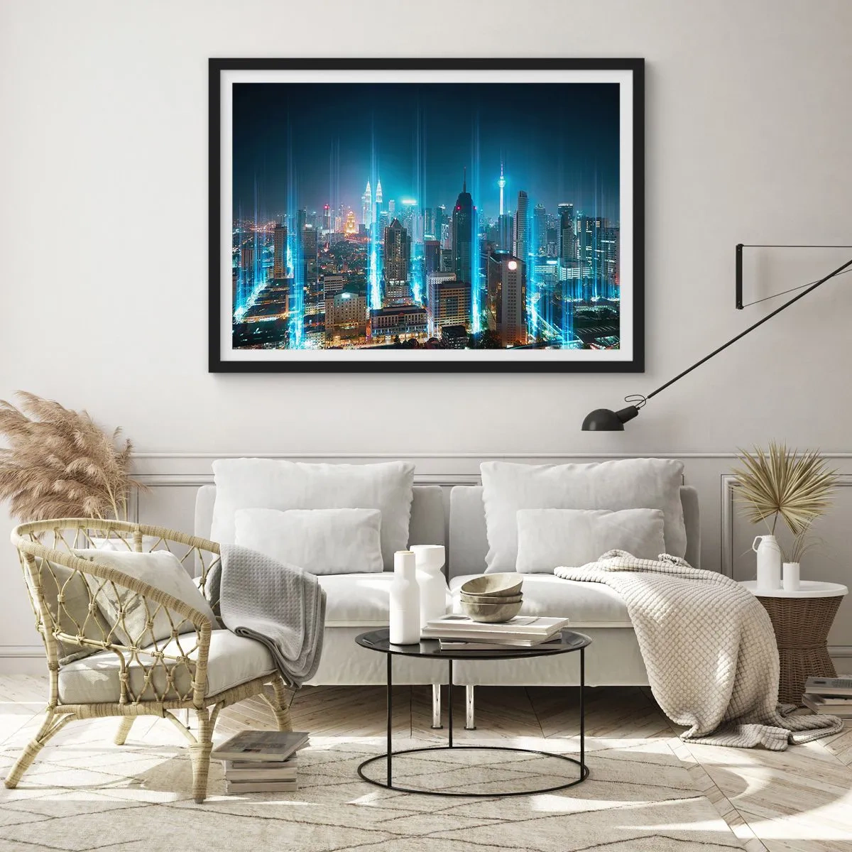 Poster în ramă neagră - Prin Berlin spre cer - 91x61 cm