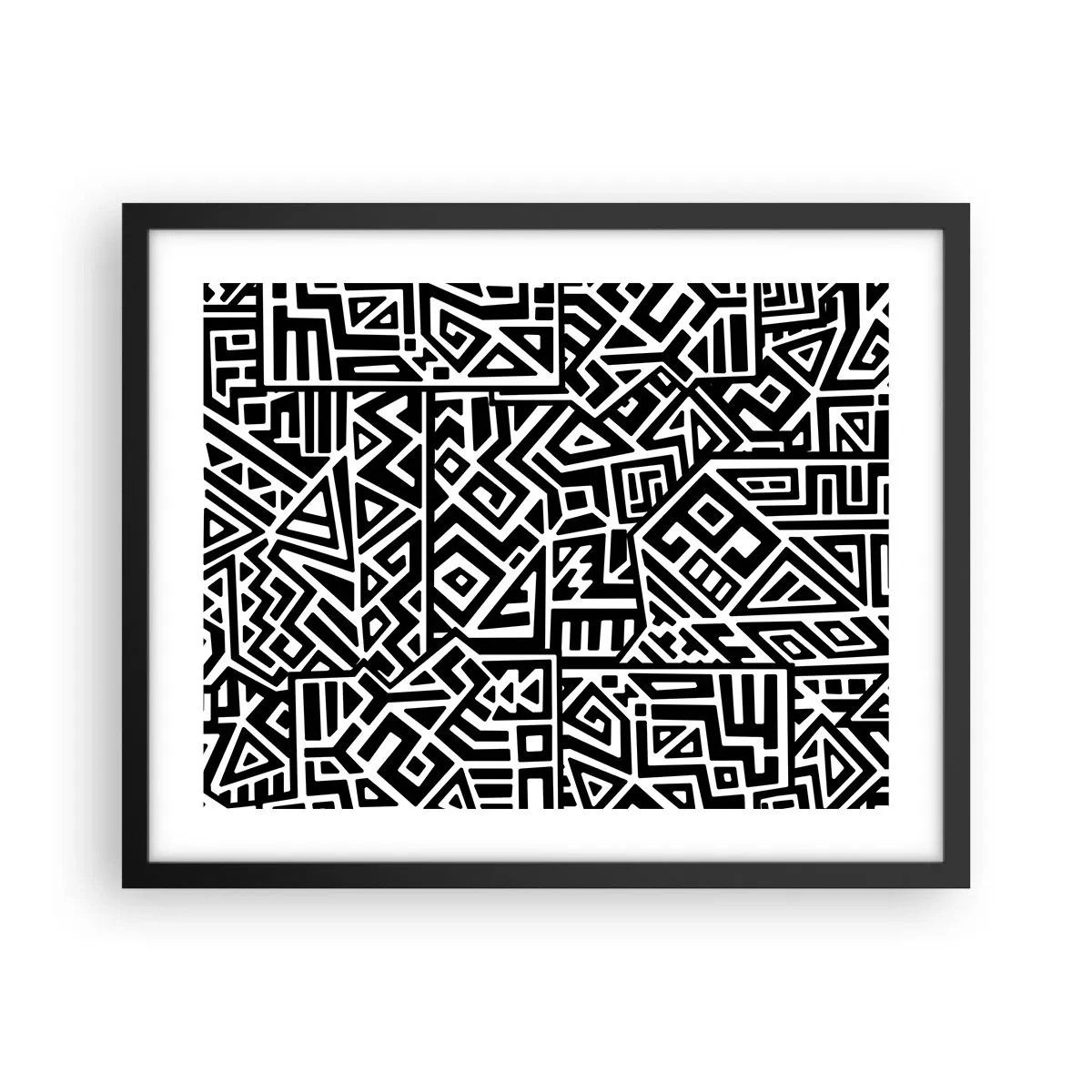 Poster în ramă neagră - Compoziție precolumbiană - 50x40 cm