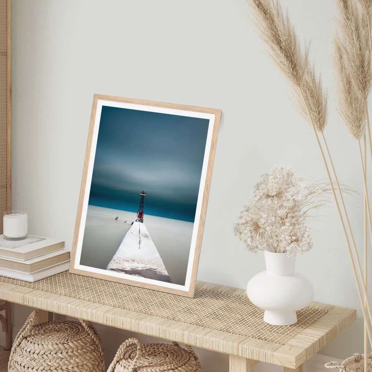 Poster în ramă de stejar deschis - Pentru a întâlni infinitul - 50x70 cm