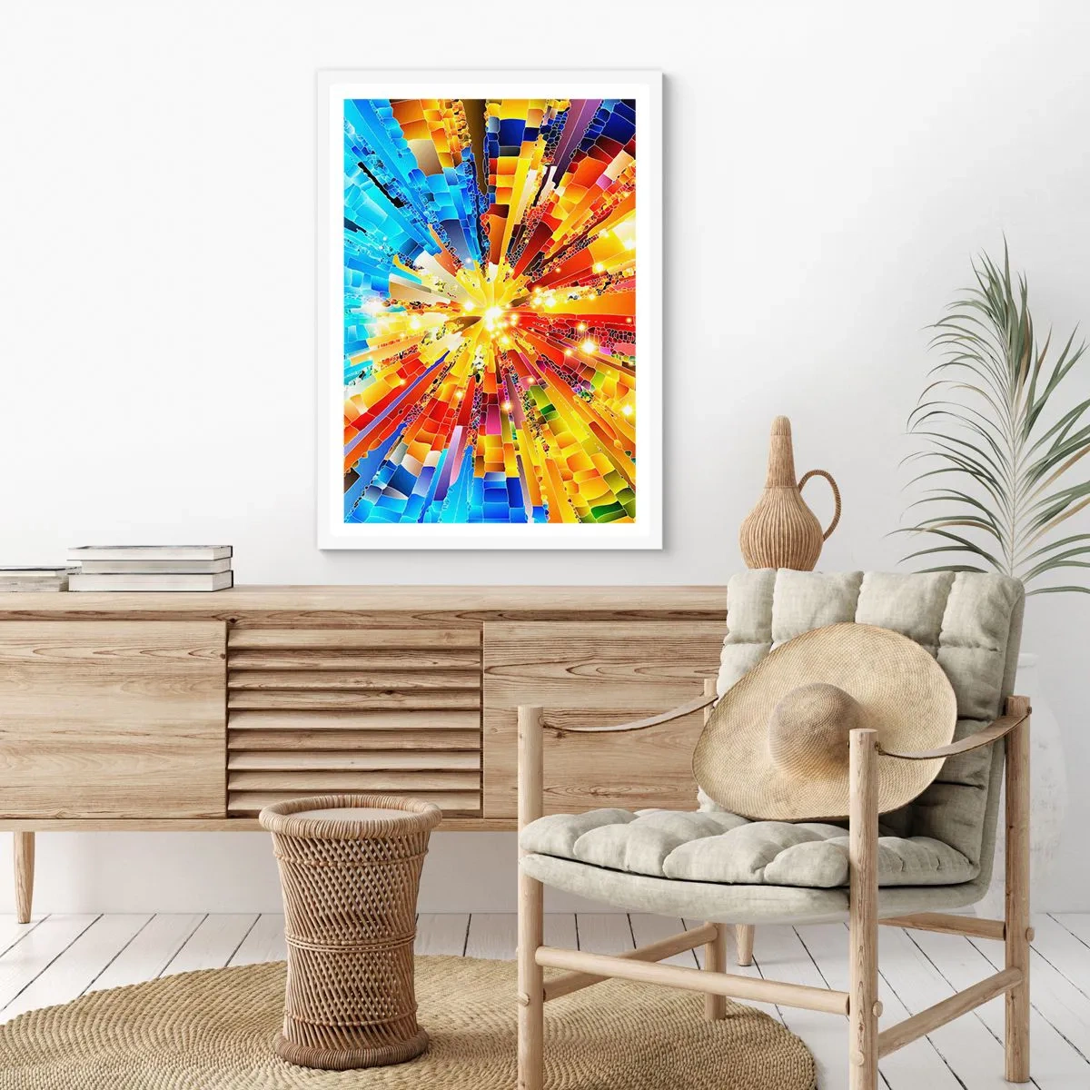 Poster în ramă albă - In medias res - 40x50 cm