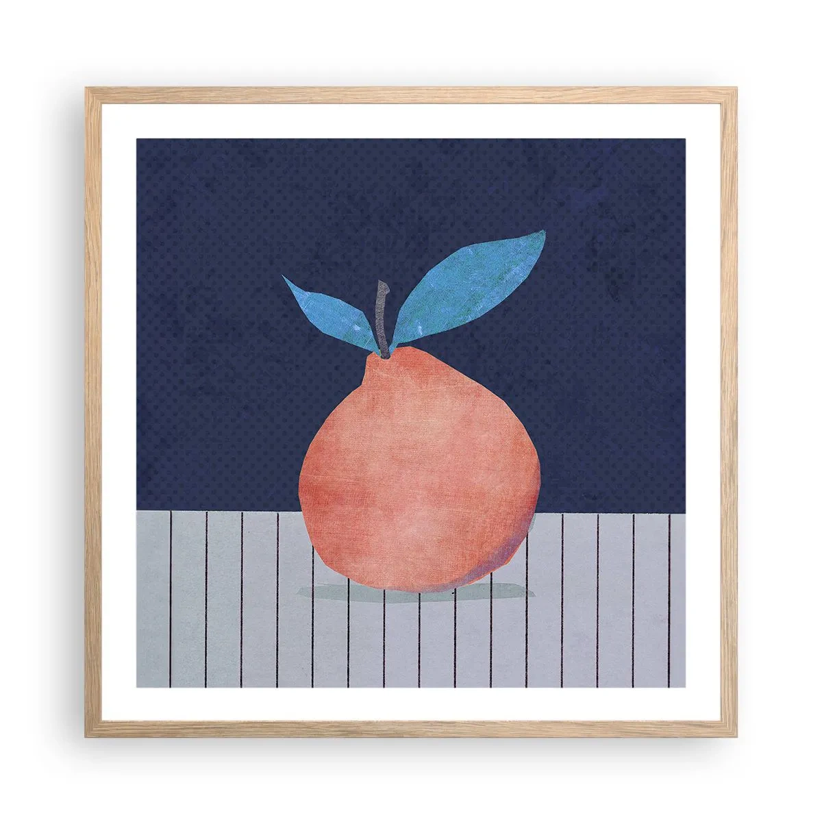 Poster în ramă de stejar deschis - Convexitate și plan - 60x60 cm