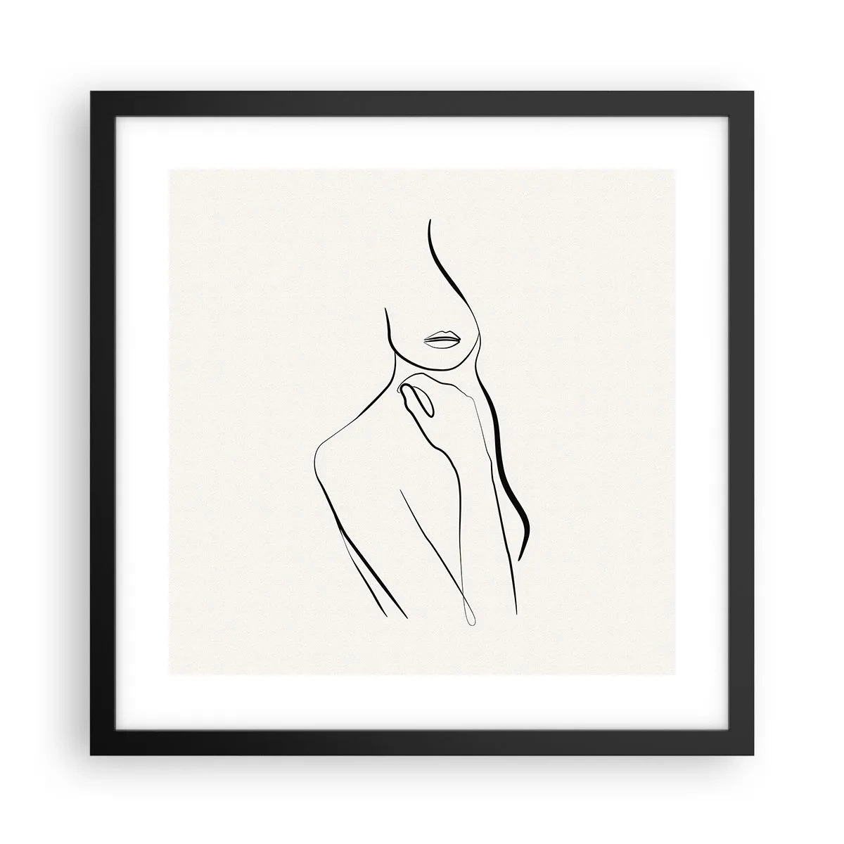 Poster în ramă neagră - Val de melancolie - 40x40 cm