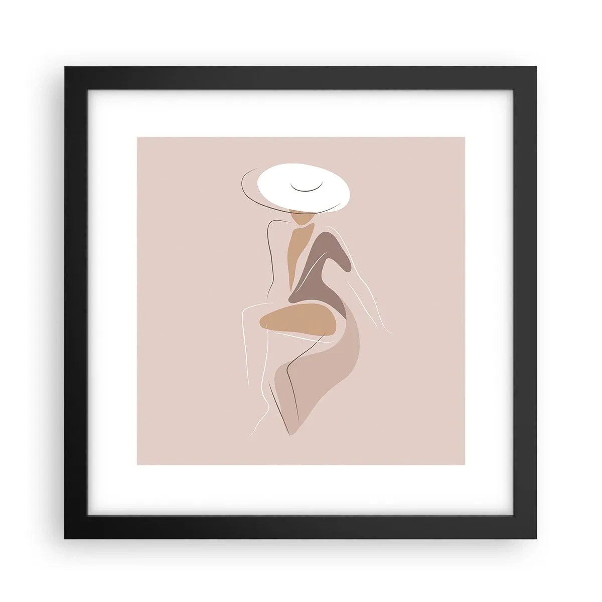 Poster în ramă neagră - O doamnă adevărată - 30x30 cm