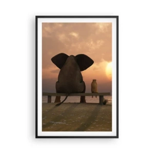 Poster în ramă neagră - Este bine să tăcem împreună - 61x91 cm