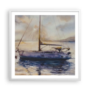 Poster în ramă albă - O seară în golf - 60x60 cm
