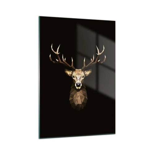 Tablou pe sticlă - Cerb cubist - 50x70 cm