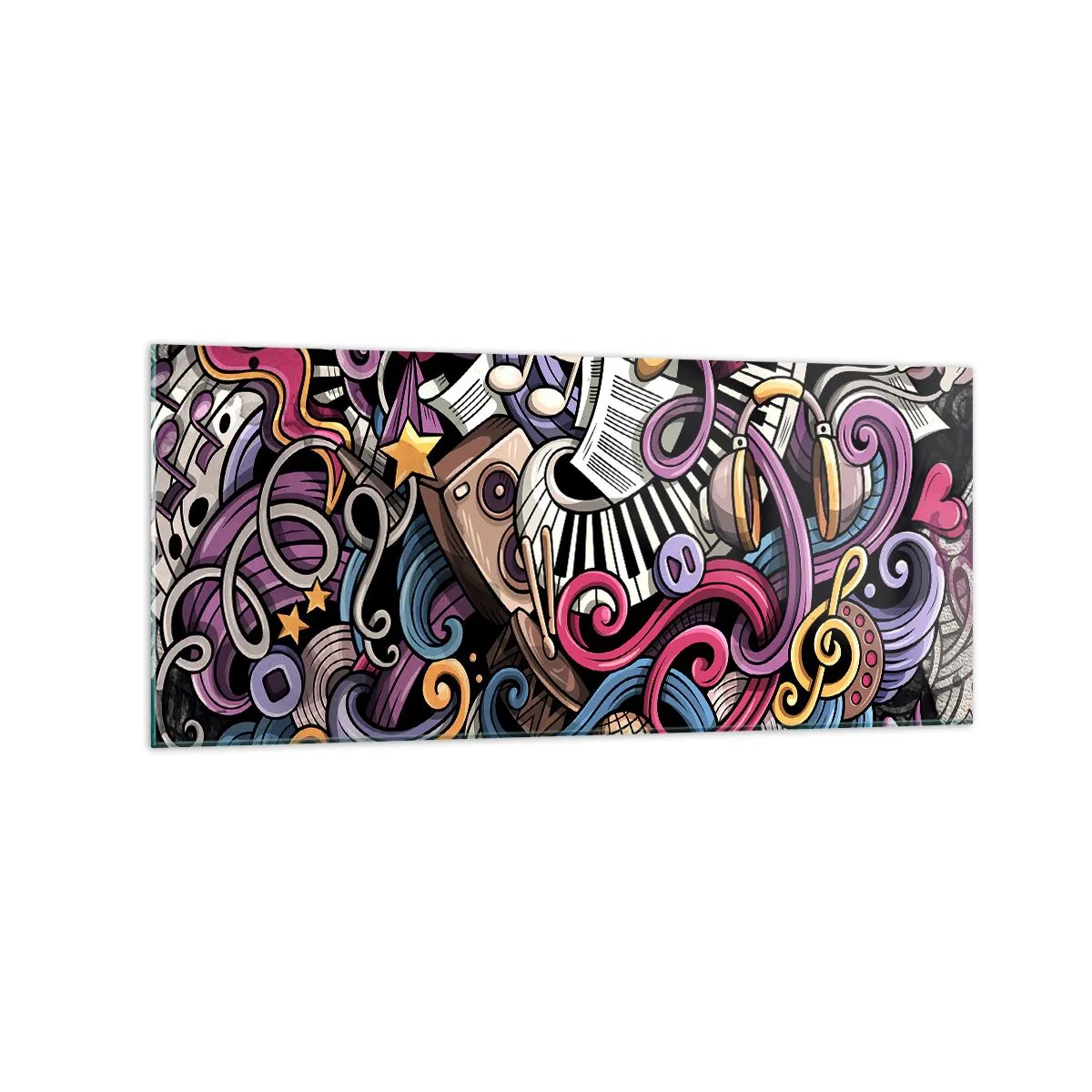 Tablou pe sticlă - Melodie complicată - 120x50 cm