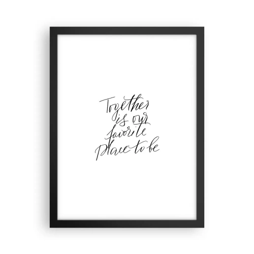 Poster în ramă neagră - O simți și tu? - 30x40 cm