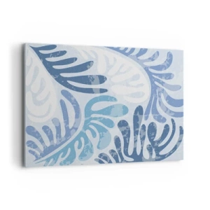 Tablou pe pânză - Ferigi albastre - 120x80 cm