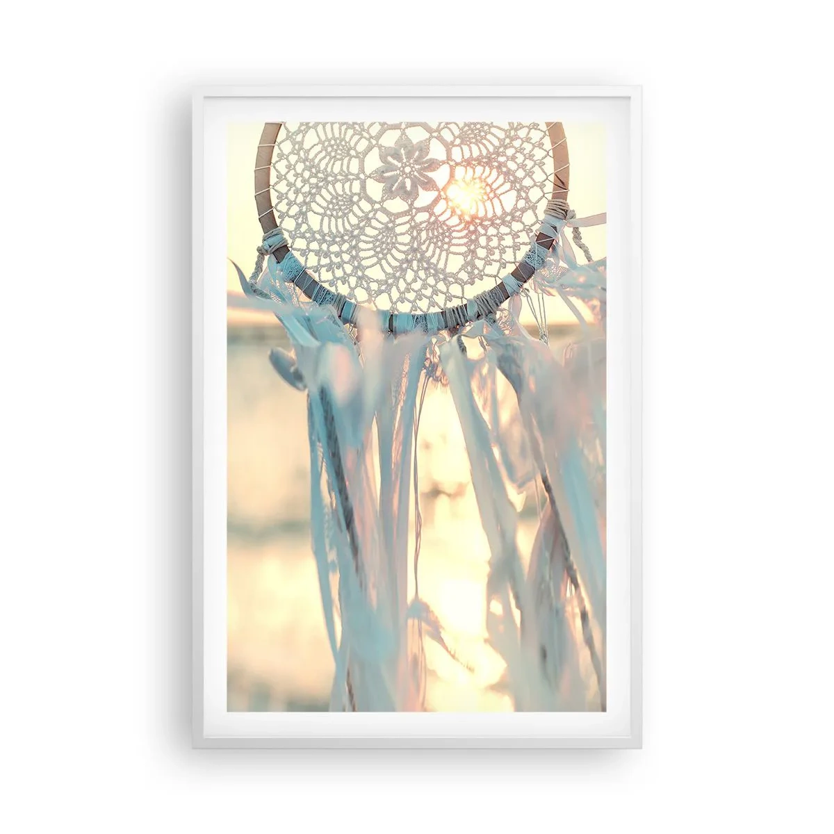 Poster în ramă albă - Totem de dantelă - 61x91 cm