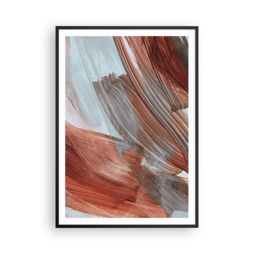 Poster în ramă neagră - Abstracție autumnală și vântoasă - 70x100 cm