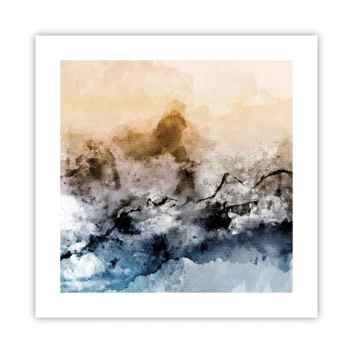 Poster - Scufundate într-un vârtej de ceață - 40x40 cm