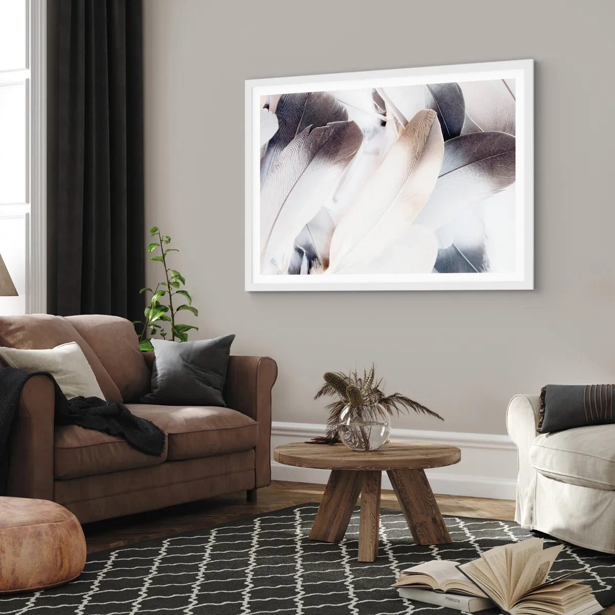 Poster în ramă albă - Aproape angelice - 100x70 cm