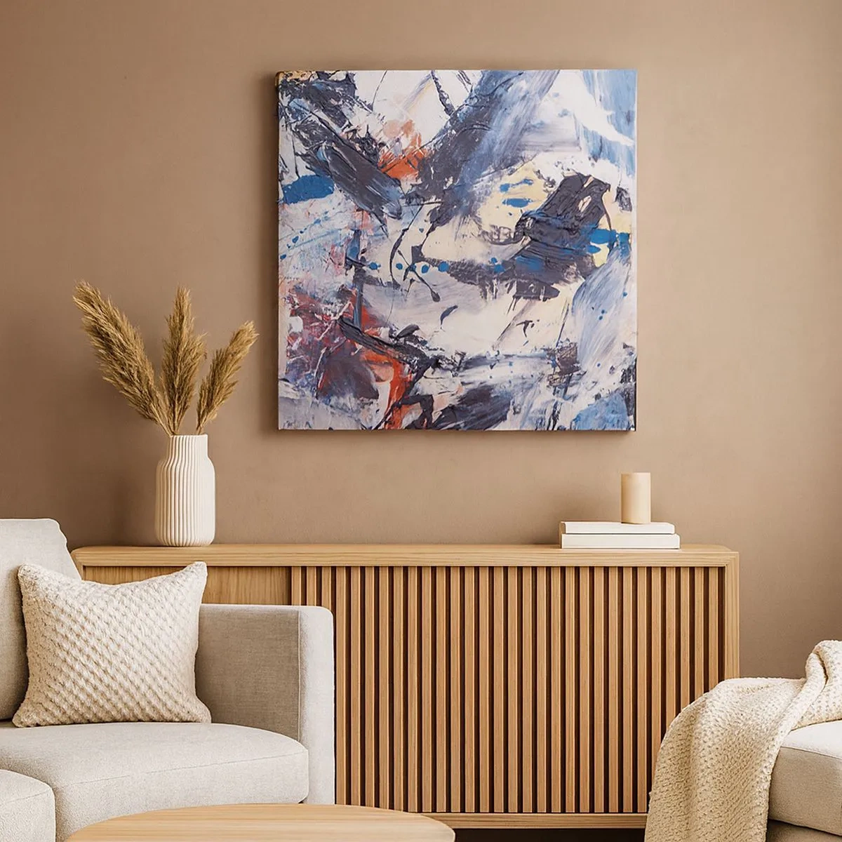 Tablou pe pânză - Dansul nebun al abstracției - 30x30 cm