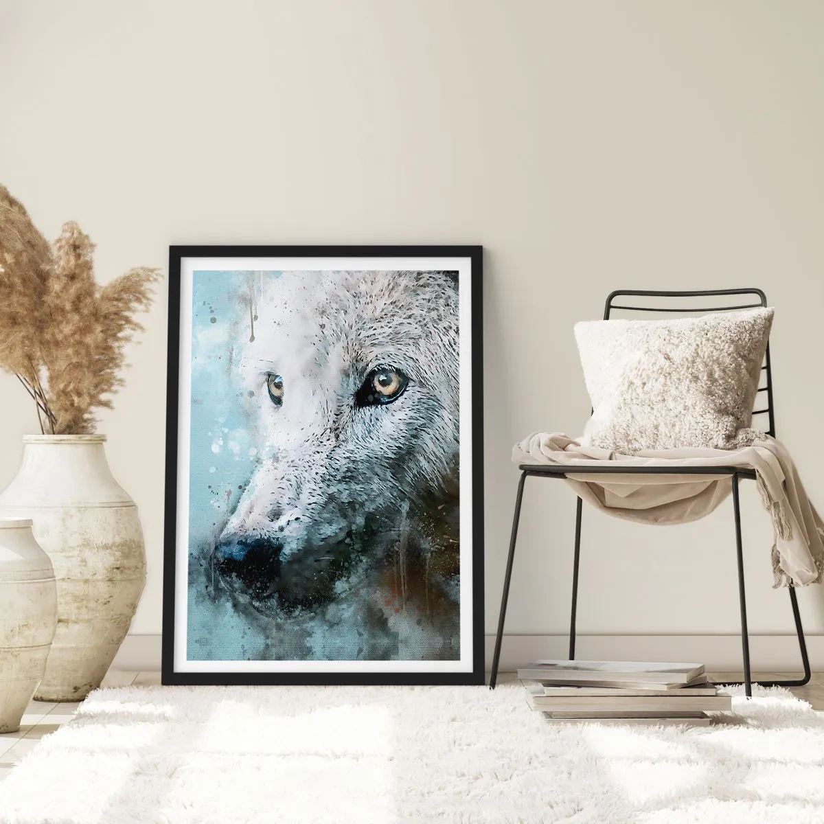 Poster în ramă neagră - Faceți cunoștință cu sufletul lupului - 61x91 cm