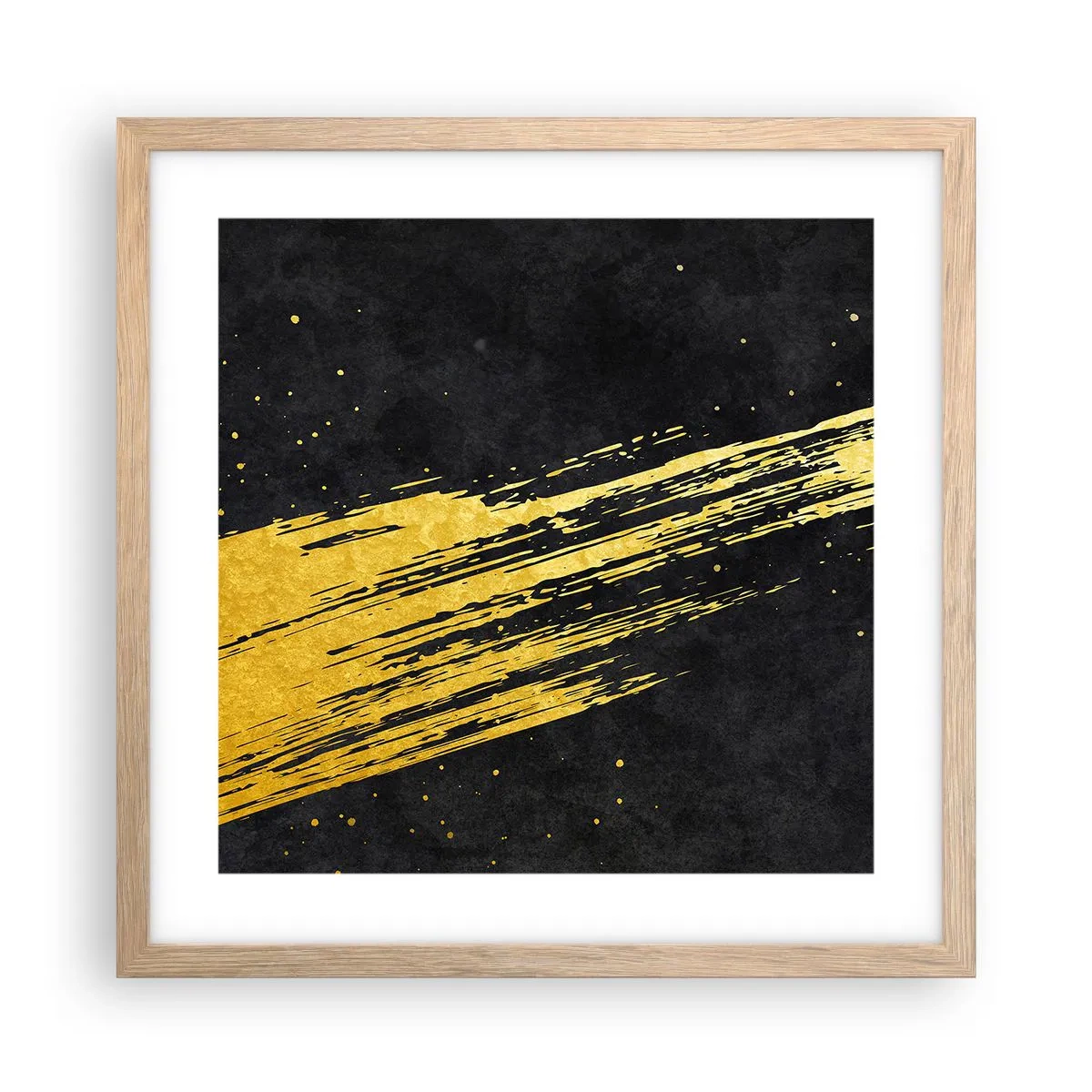 Poster în ramă de stejar deschis - Salt în hiperspațiu - 40x40 cm