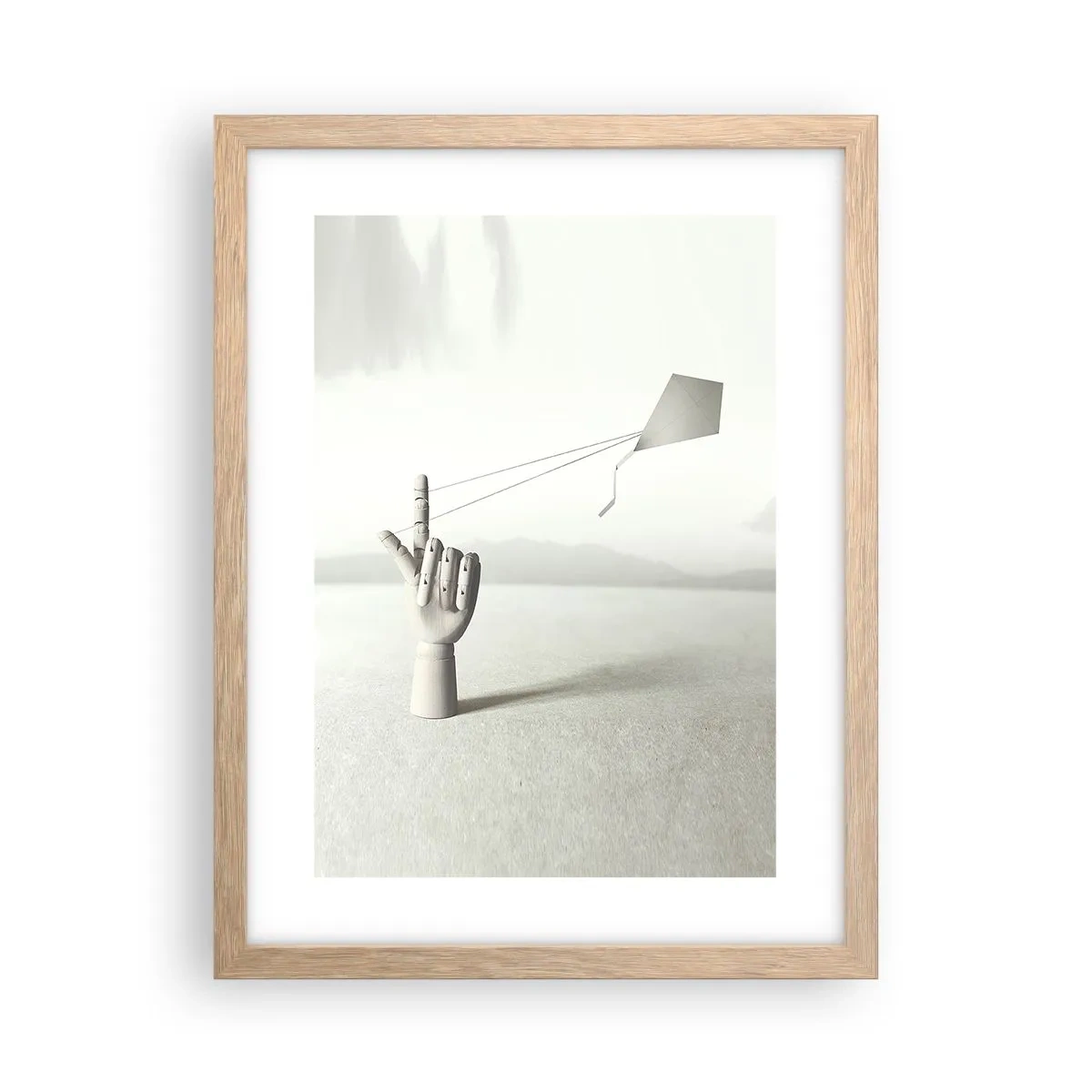 Poster în ramă de stejar deschis - Încercare de forță - 30x40 cm